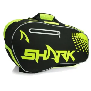 sha001 raqueteira shark para beach e padel preta e amarela d1