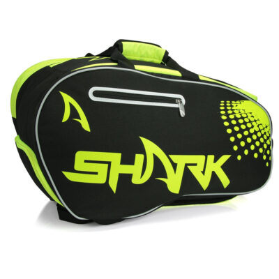 sha001 raqueteira shark para beach e padel preta e amarela d1