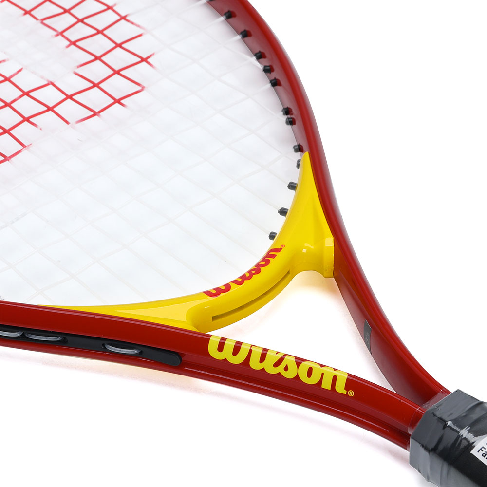 wrh raquete de tenis wilson us open vermelha e amarela d